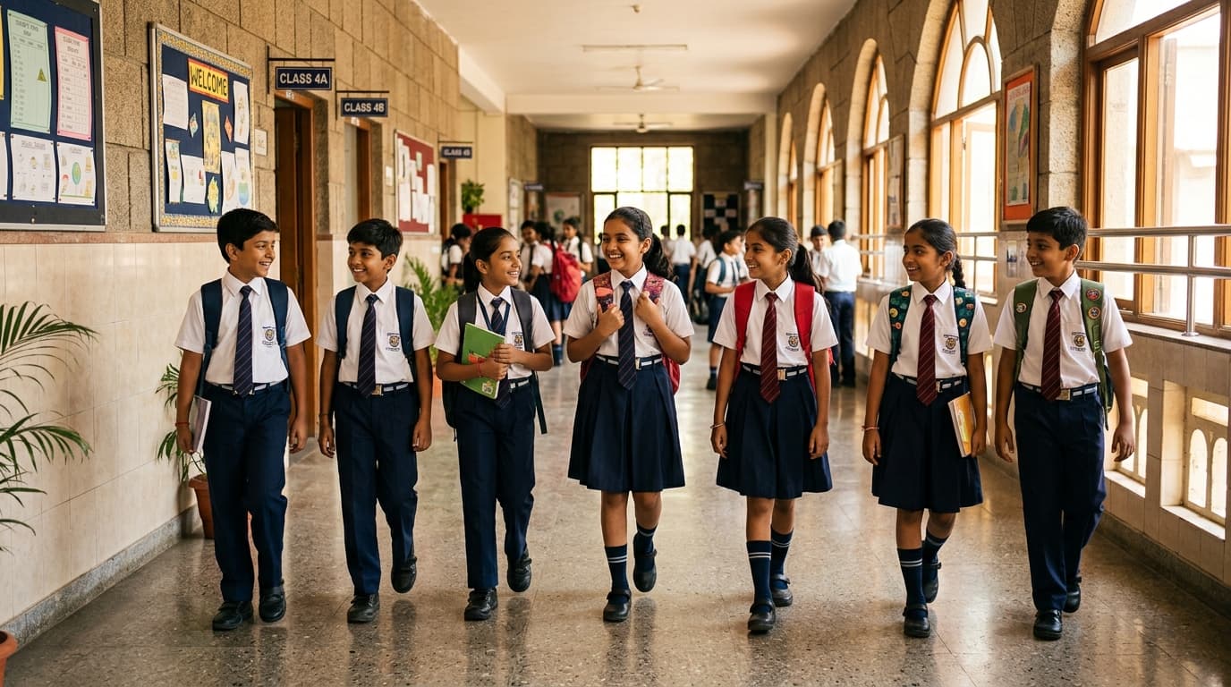 Students wearing STITCHNOVA school uniforms